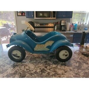 incredibly rare vintage Smurf Mobile peddle car 1980s Coleco